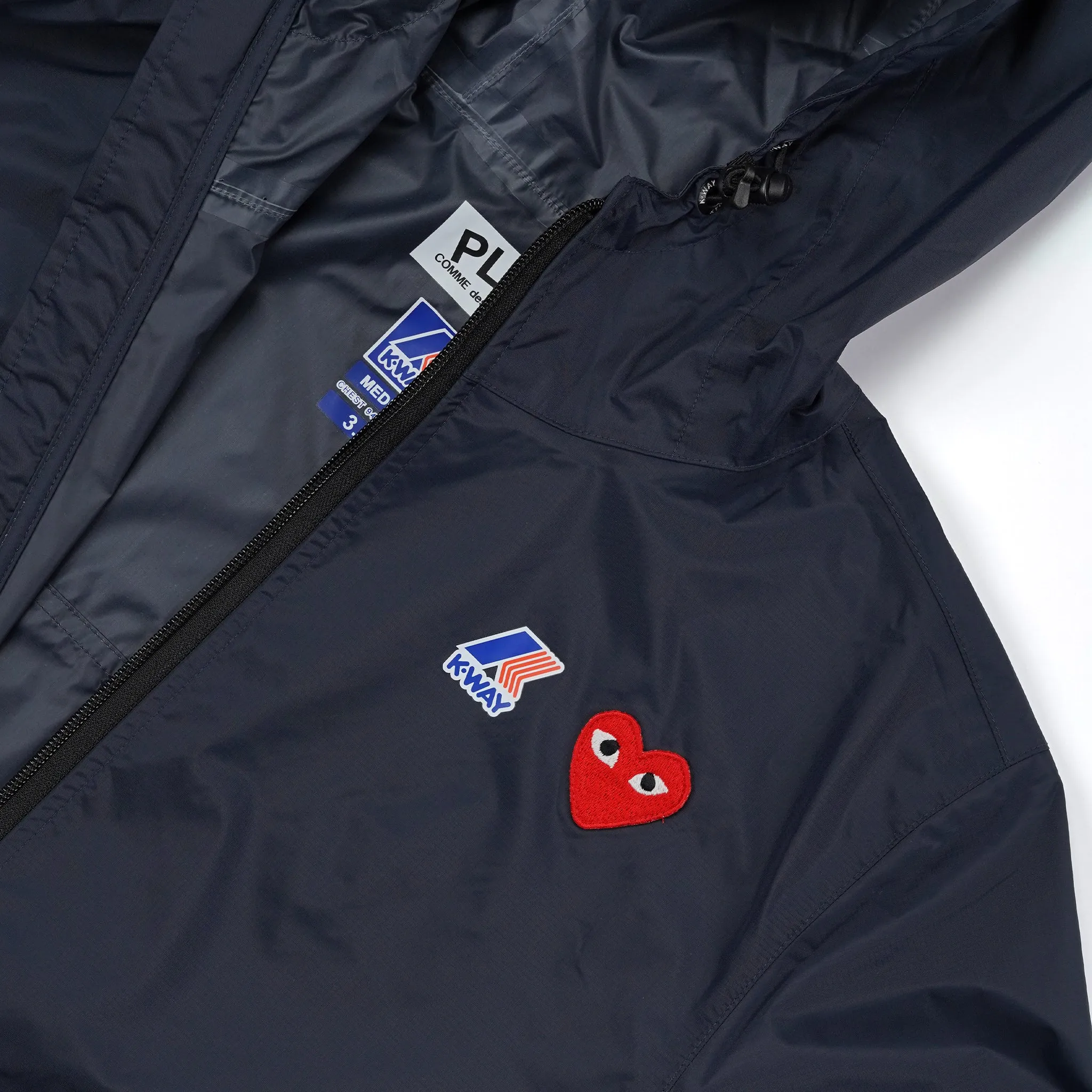 CDG Play K-WAY HOODIE FULL ZIP AZ-J501-051 Navy