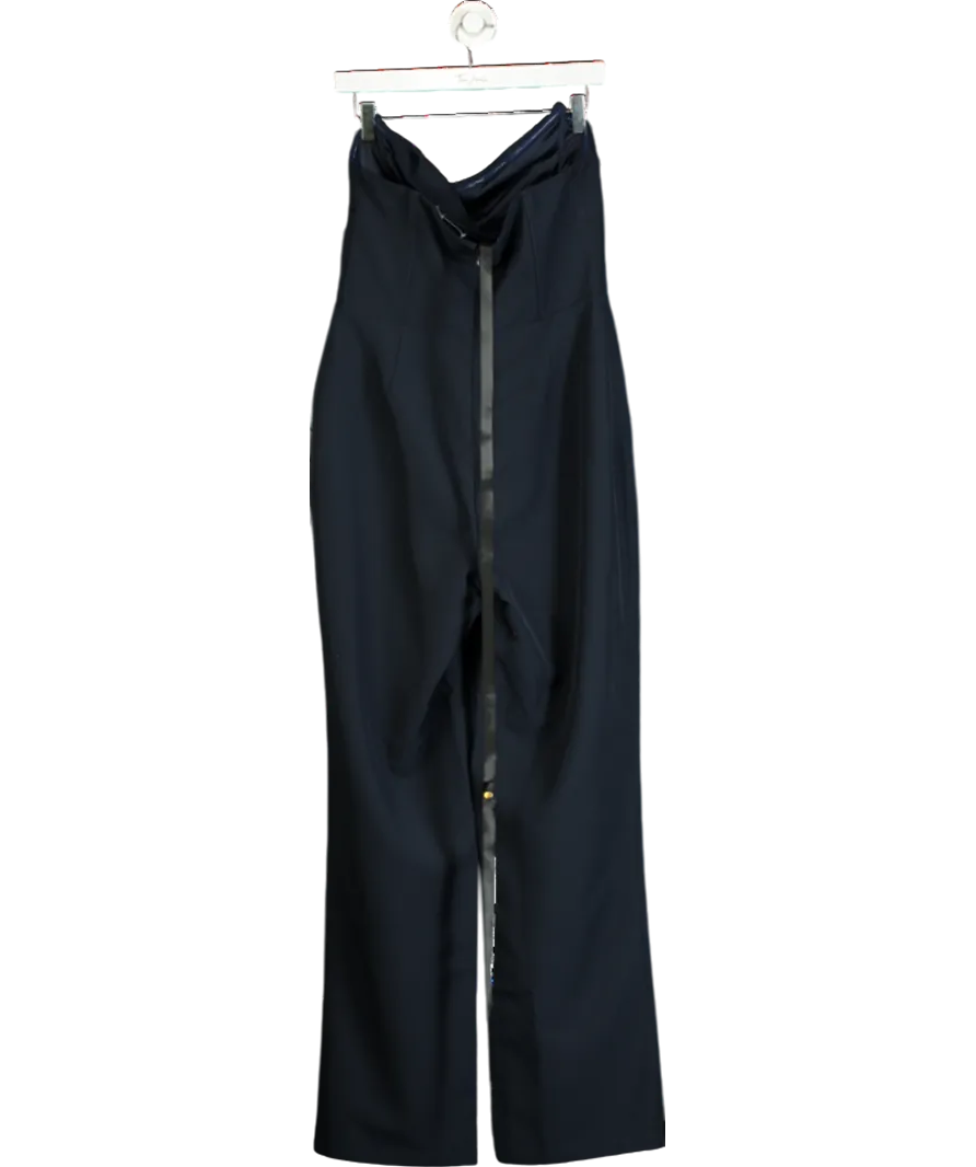 Club L Blue Navy Bandeau Corset Wide Leg Jumpsuit UK 12