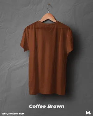 Coffee brown mens plain t shirt