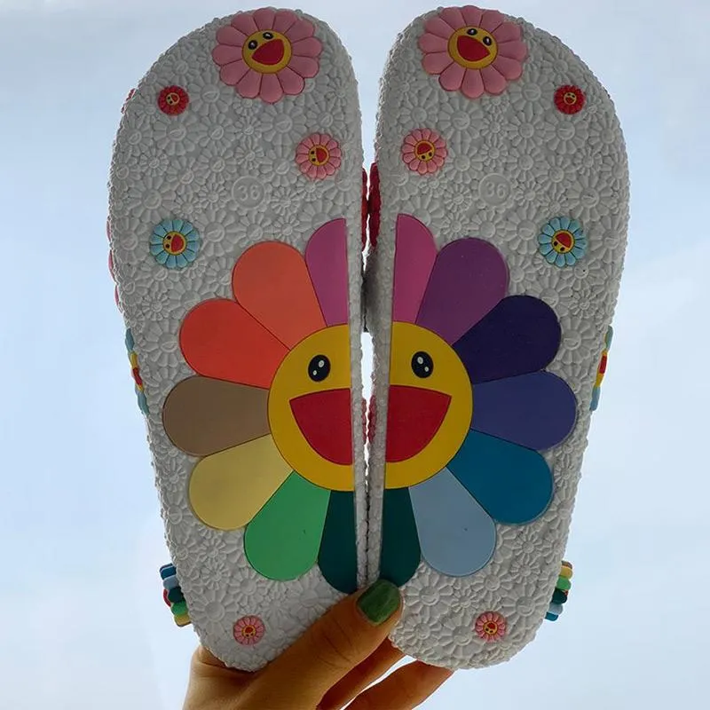 Colorful Sunflower Pattern Casual Sandals