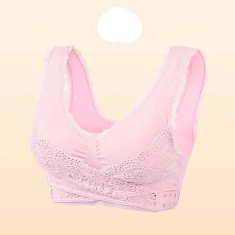 Comfy Corset Bra Front Cross Side Buckle Lace Bras