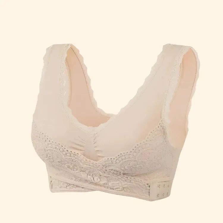 Comfy Corset Bra Front Cross Side Buckle Lace Bras