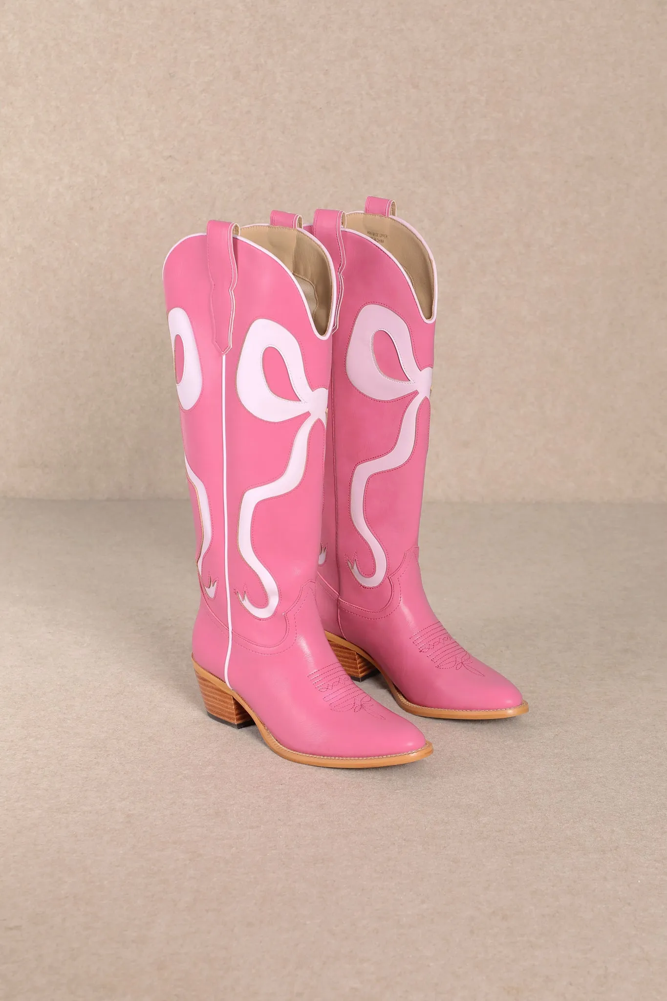 Coquette Bow Cowboy Boots- Hot Pink/Bubblegum