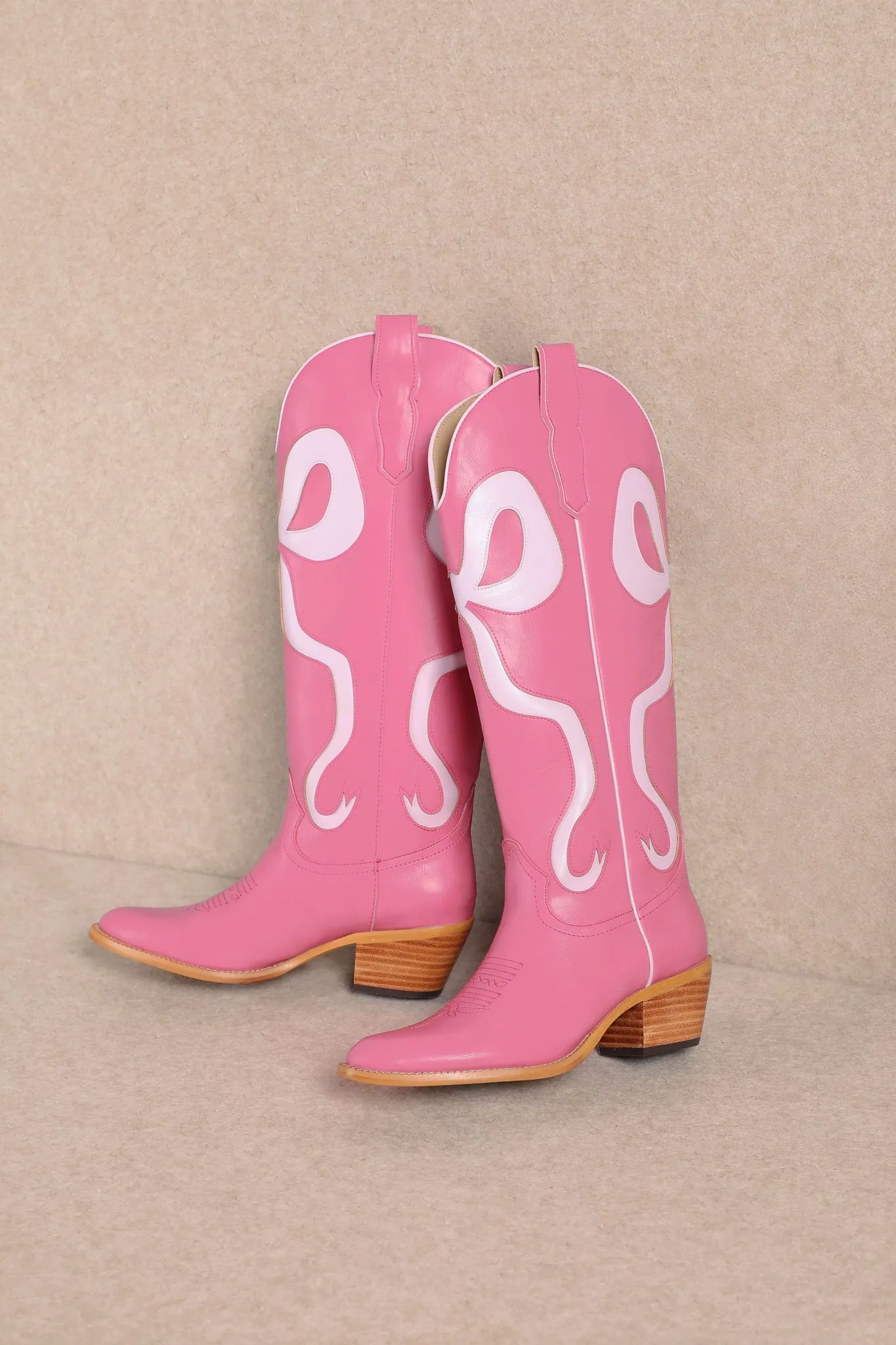 Coquette Bow Cowboy Boots- Hot Pink/Bubblegum