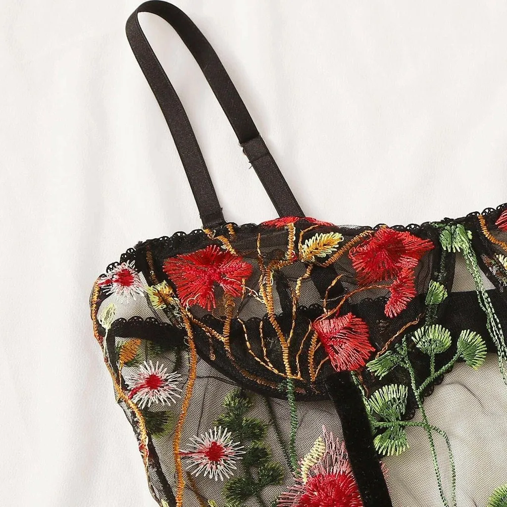Corset Dentelle <br> Fleuri
