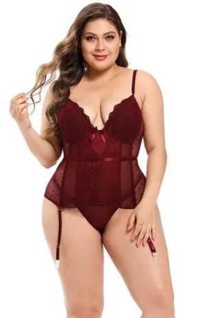 Corset Porte-jarretelles <br> Bordeaux