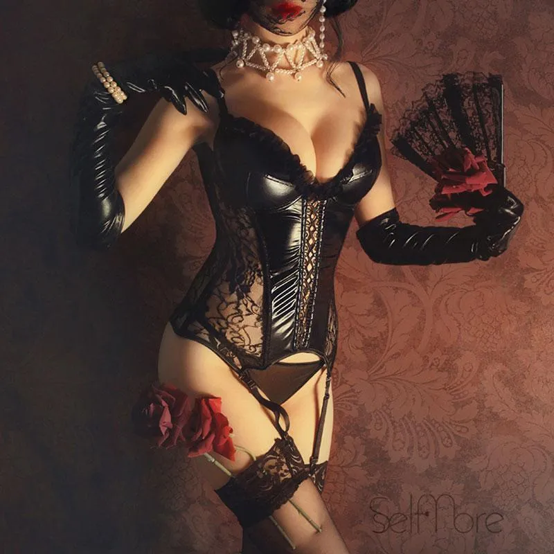Corset Porte-jarretelles <br> Noir