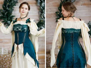 Cottagecore underbust corset