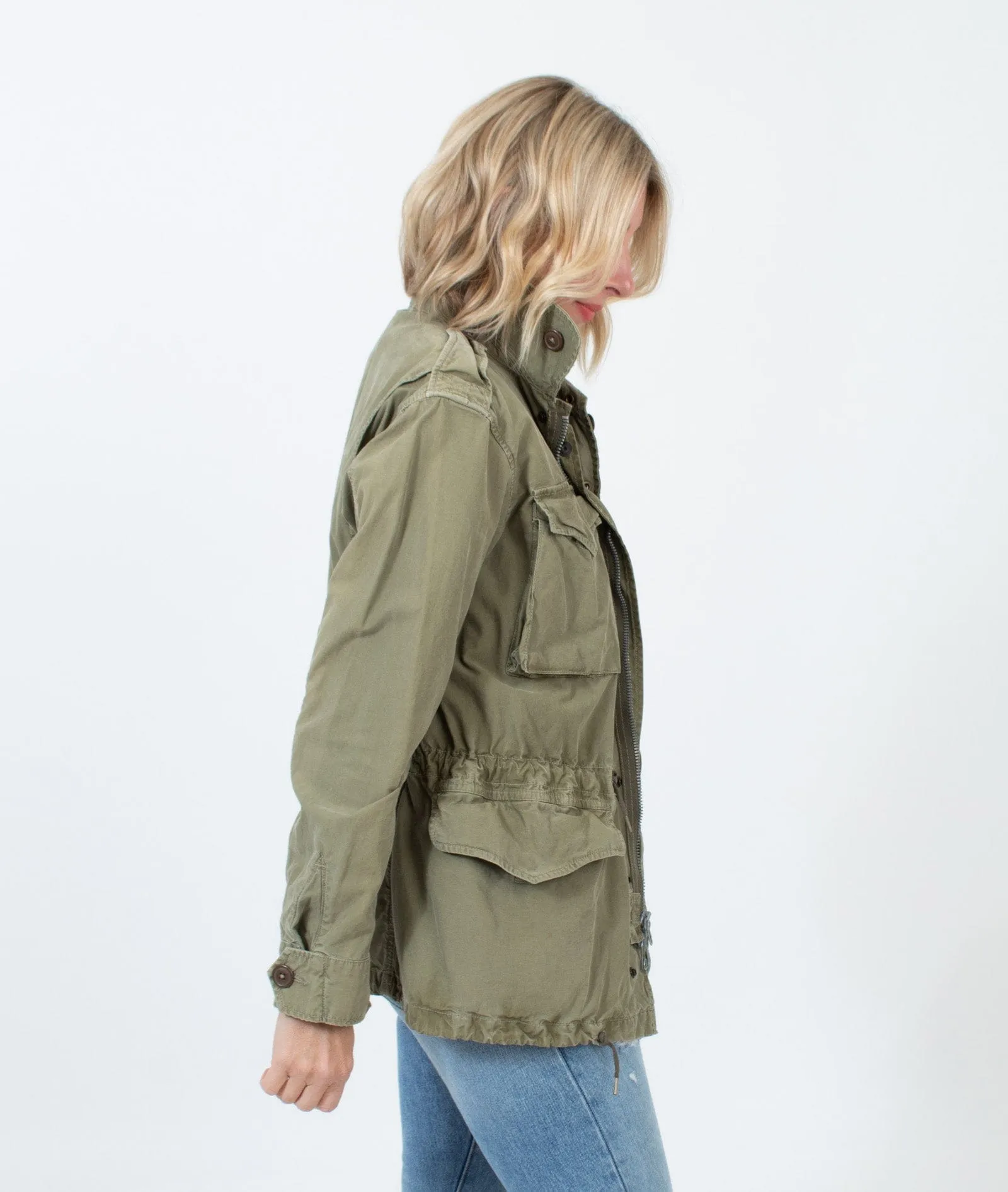 Cotton Twill Military Jacket
