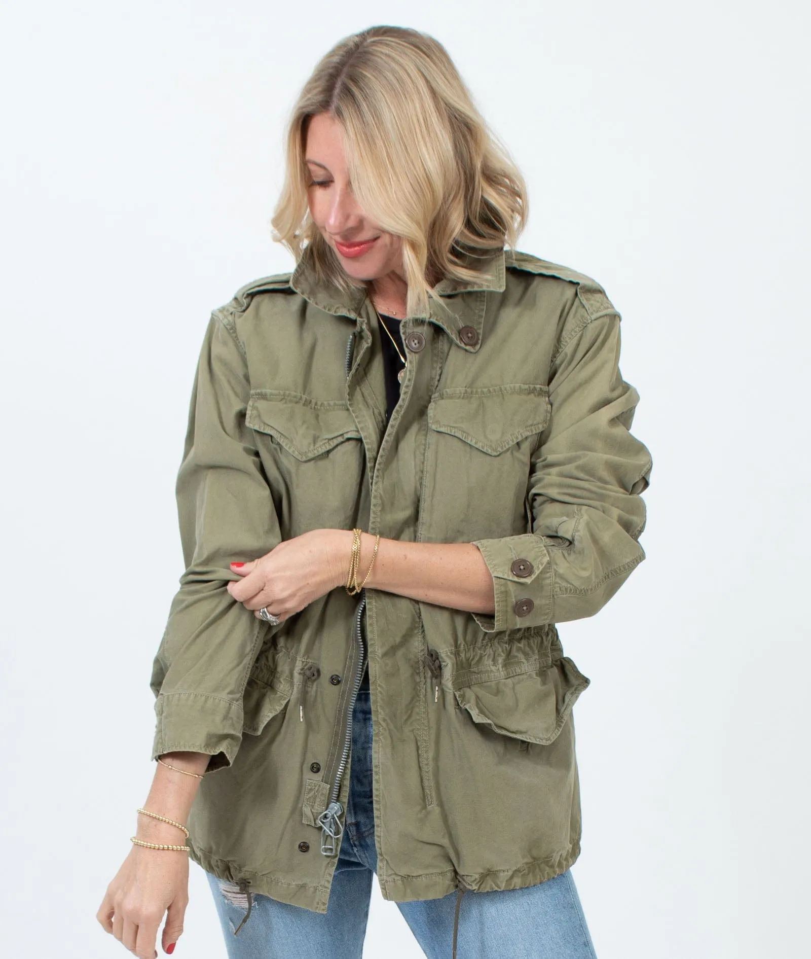 Cotton Twill Military Jacket