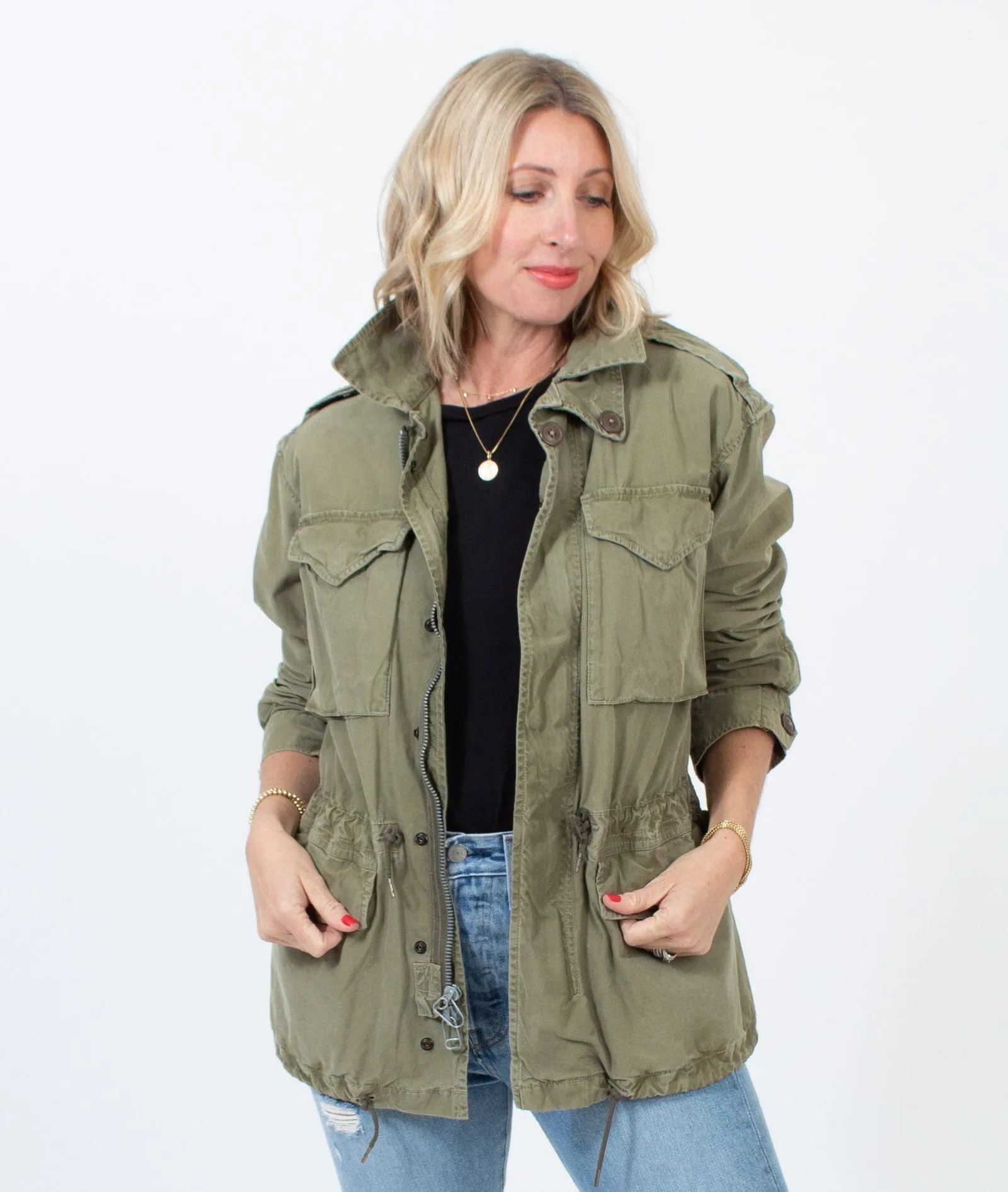 Cotton Twill Military Jacket