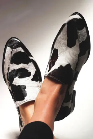Cow Print Casual flat loafers