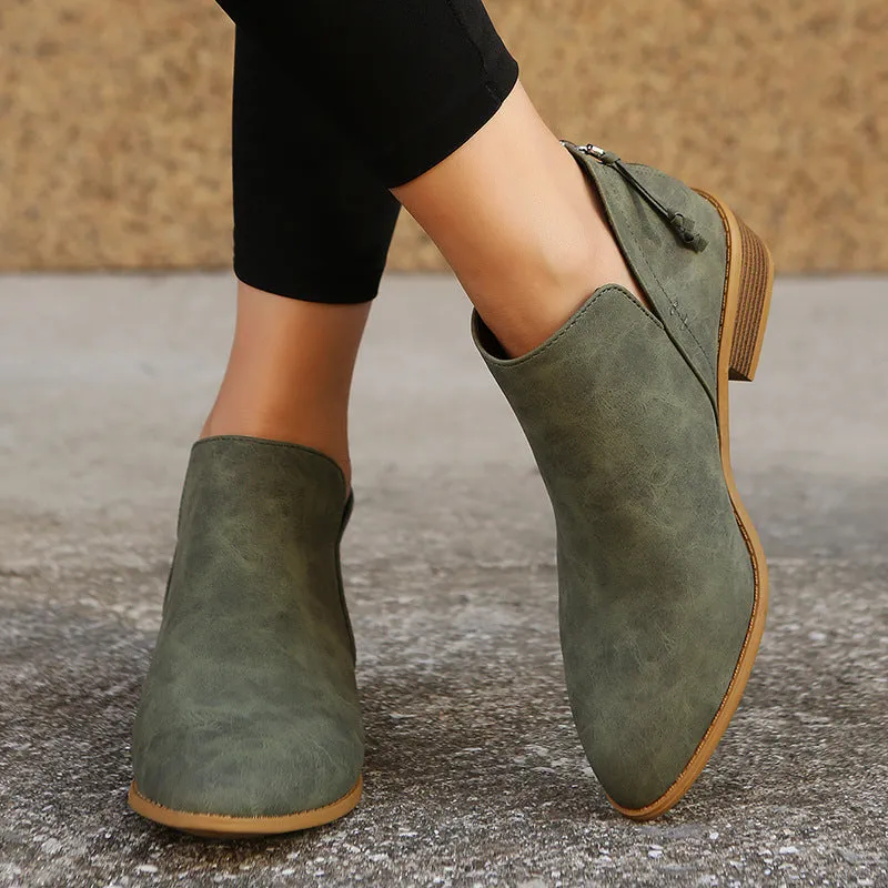 Creamtopmall Better Out West Slip On Booties