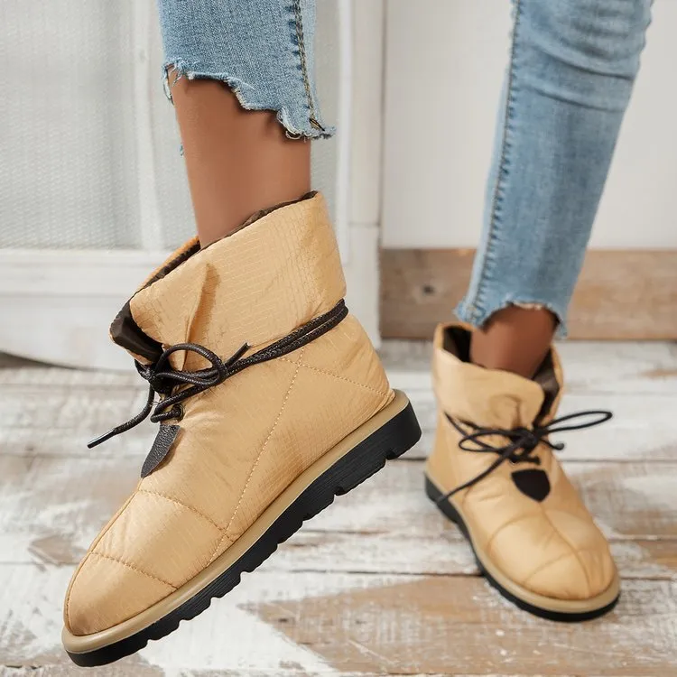 Creamtopmall Lost in the Woods Down Snow Boots