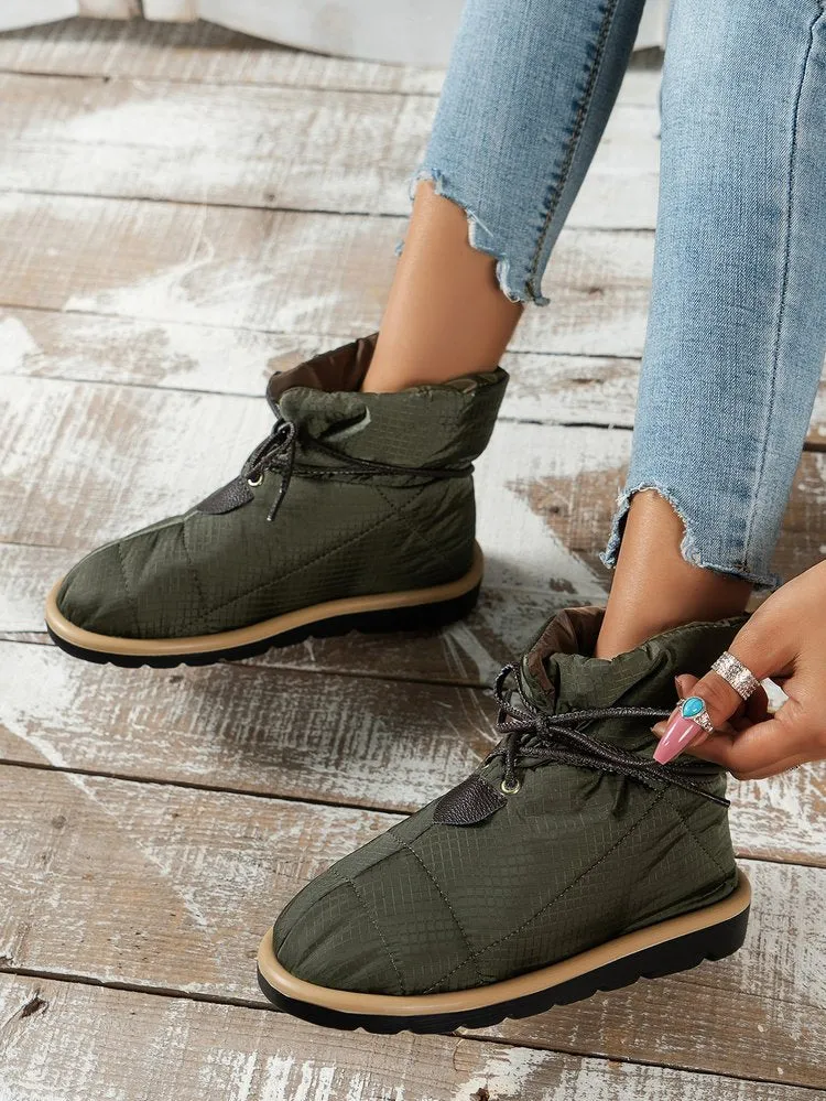 Creamtopmall Lost in the Woods Down Snow Boots