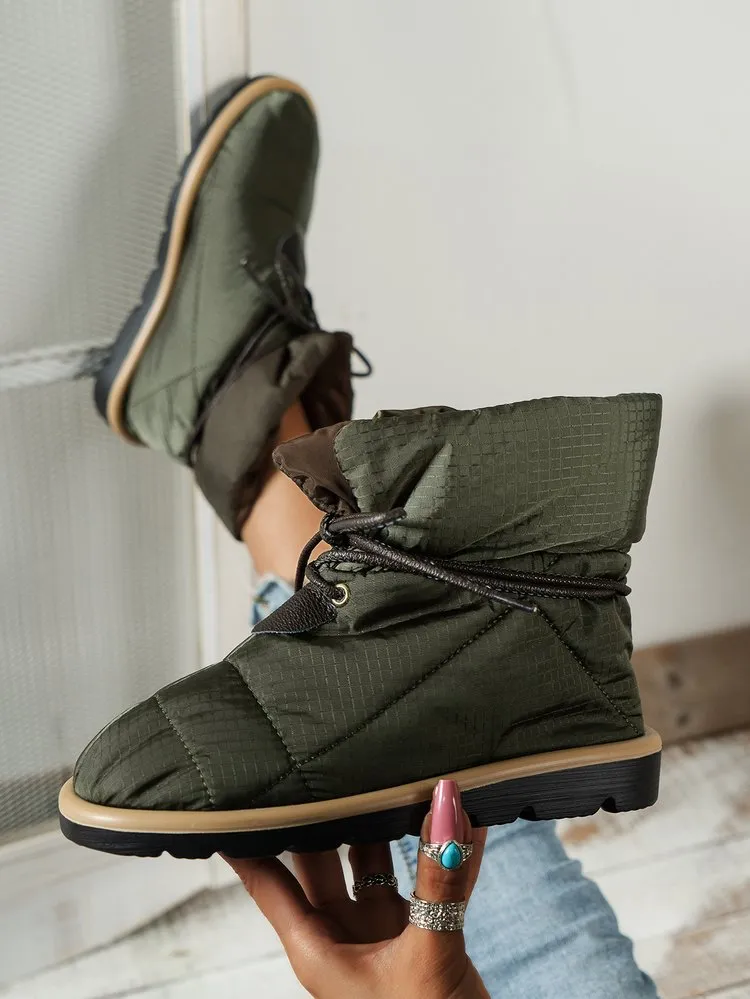 Creamtopmall Lost in the Woods Down Snow Boots