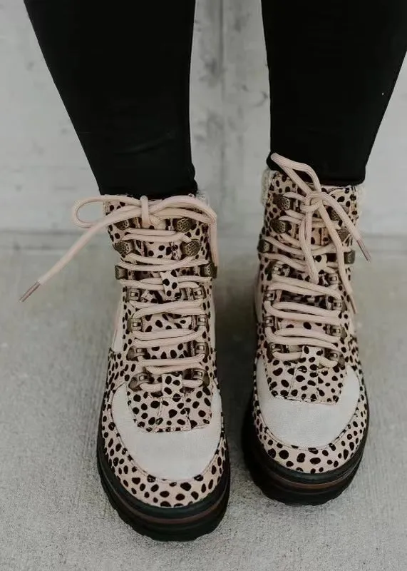 Creamtopmall Need You Now Leopard Booties