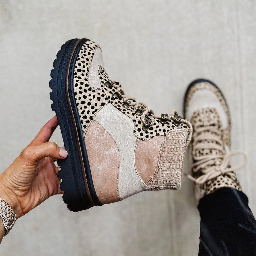 Creamtopmall Need You Now Leopard Booties