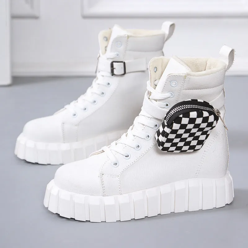 Creamtopmall Ready For The Day Canvas Boots