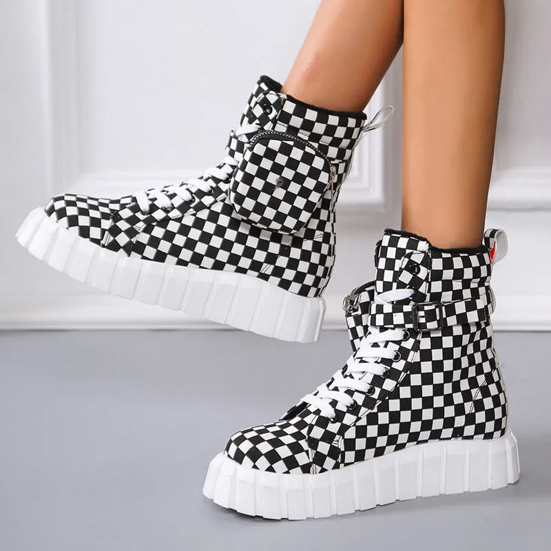 Creamtopmall Ready For The Day Canvas Boots