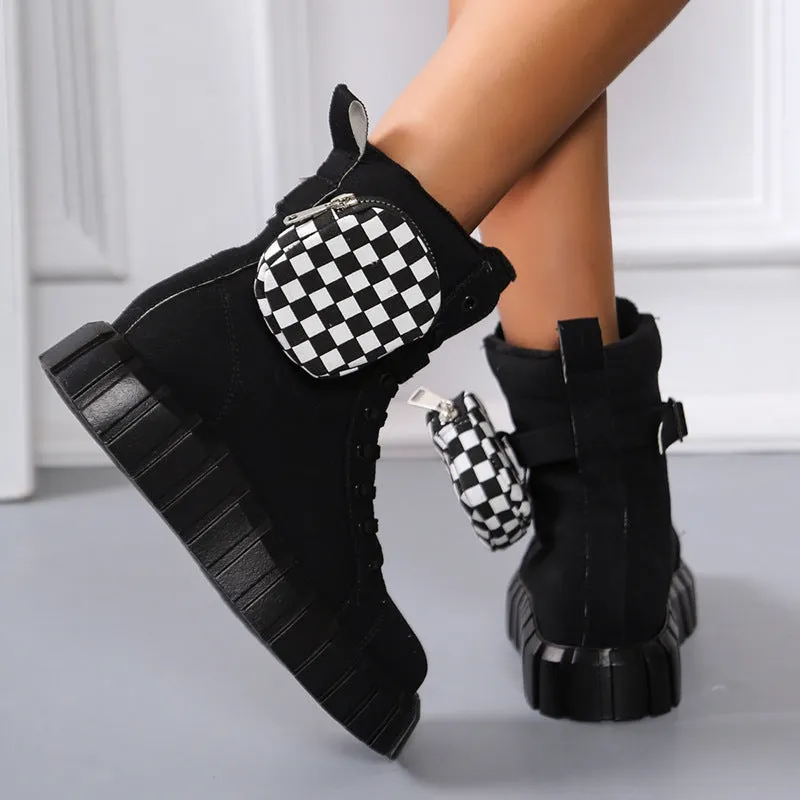 Creamtopmall Ready For The Day Canvas Boots