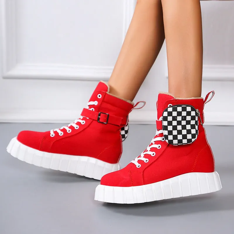 Creamtopmall Ready For The Day Canvas Boots