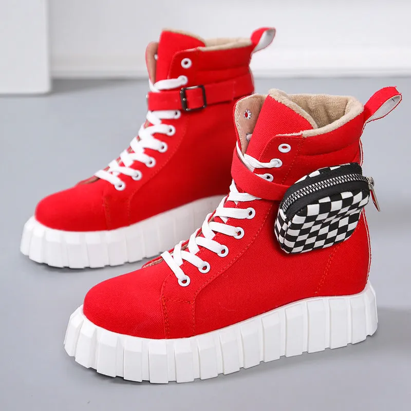 Creamtopmall Ready For The Day Canvas Boots