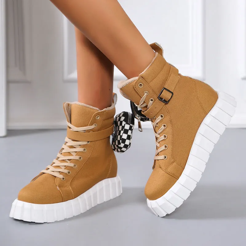 Creamtopmall Ready For The Day Canvas Boots