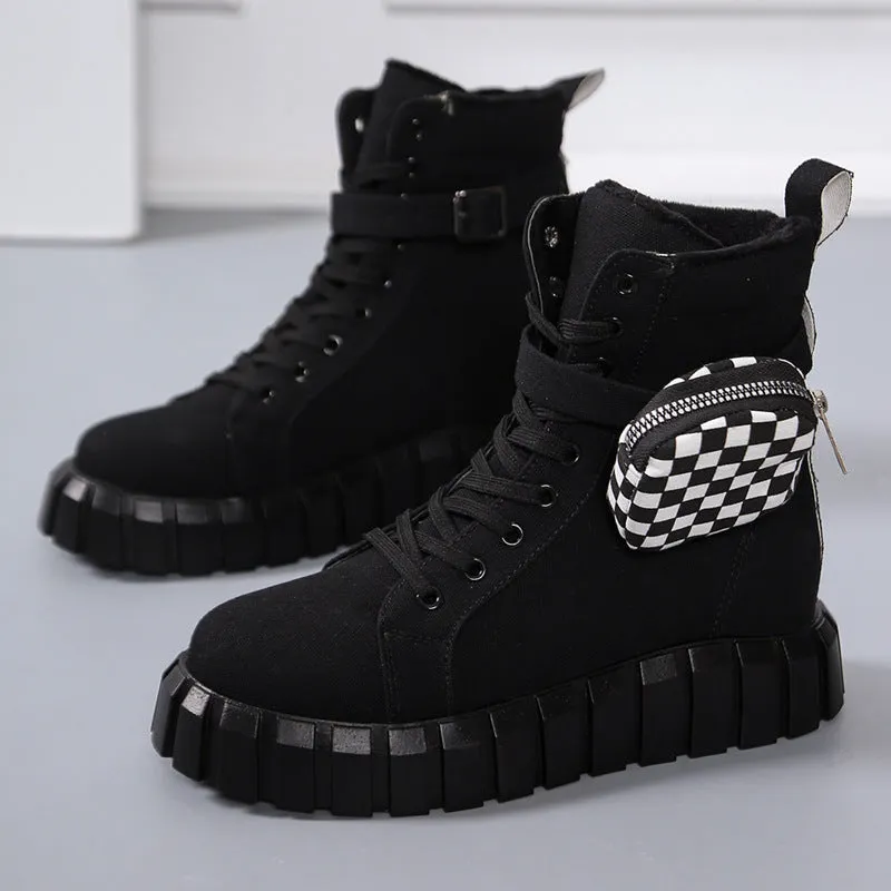 Creamtopmall Ready For The Day Canvas Boots