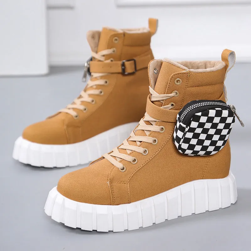 Creamtopmall Ready For The Day Canvas Boots