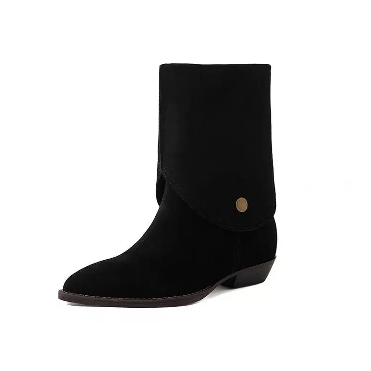 Creamtopmall Worn in two ways cow boots