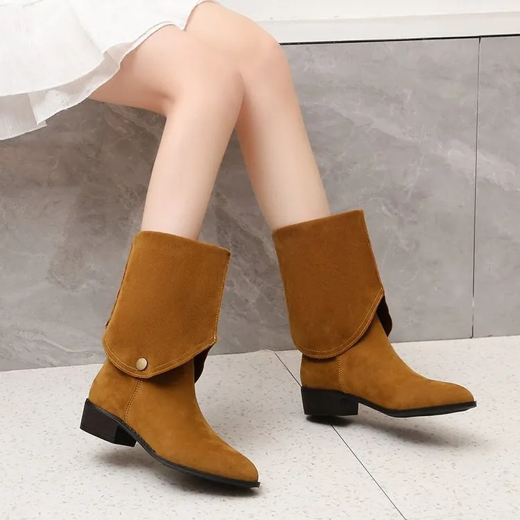Creamtopmall Worn in two ways cow boots
