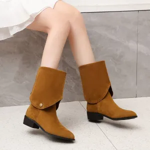 Creamtopmall Worn in two ways cow boots