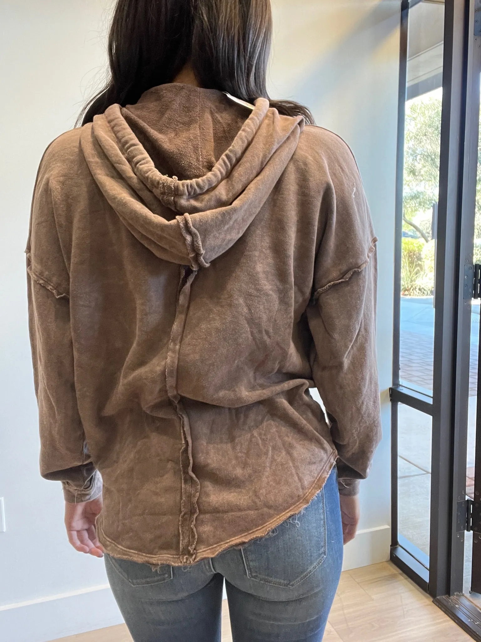 Cris Cross Front Hoodie