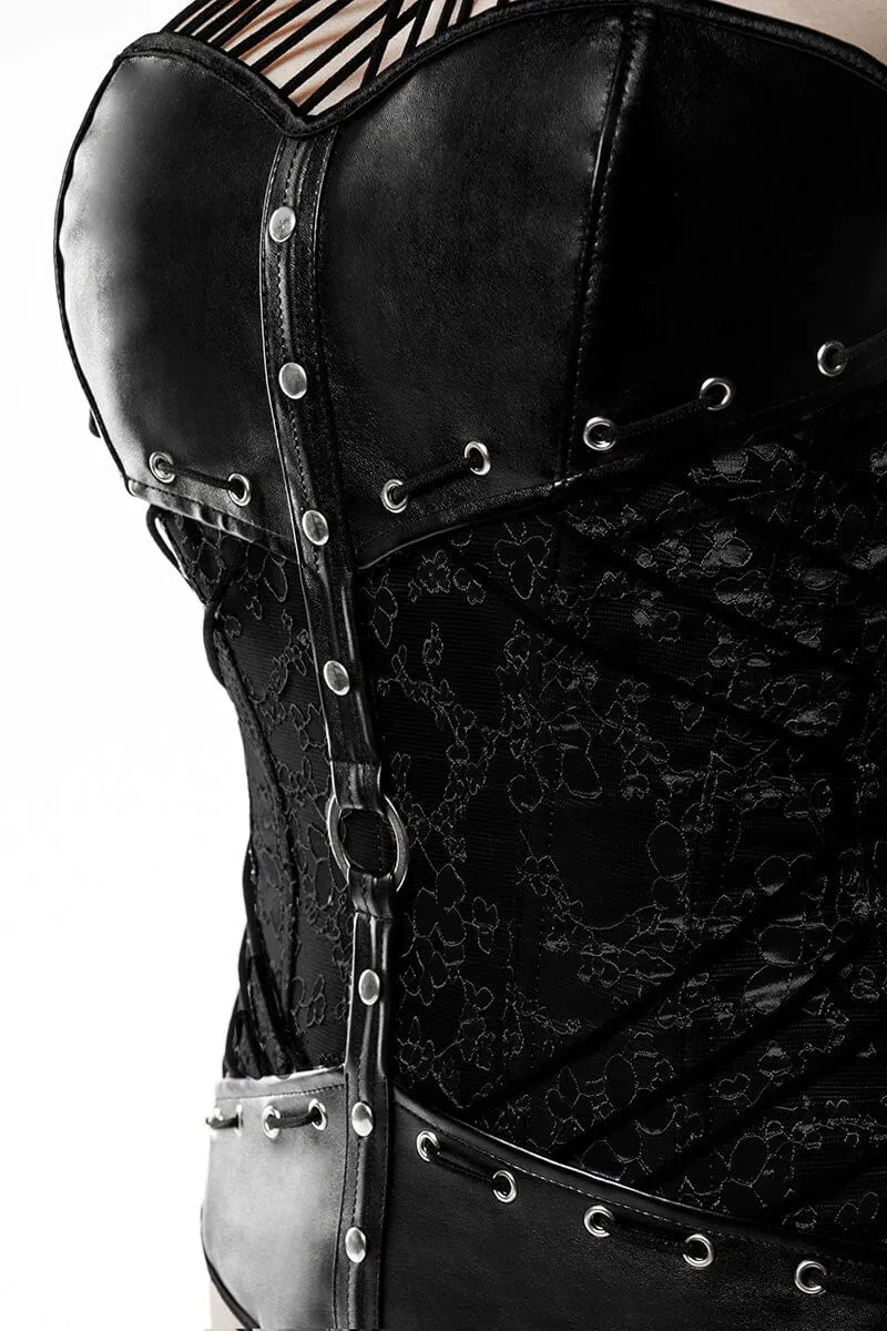 Crisscross Choker W/Sweetheart Neckline Corset