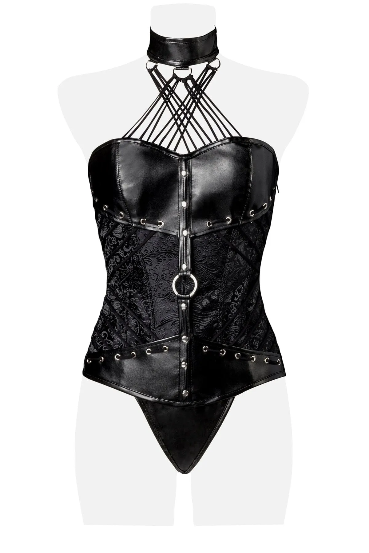Crisscross Choker W/Sweetheart Neckline Corset