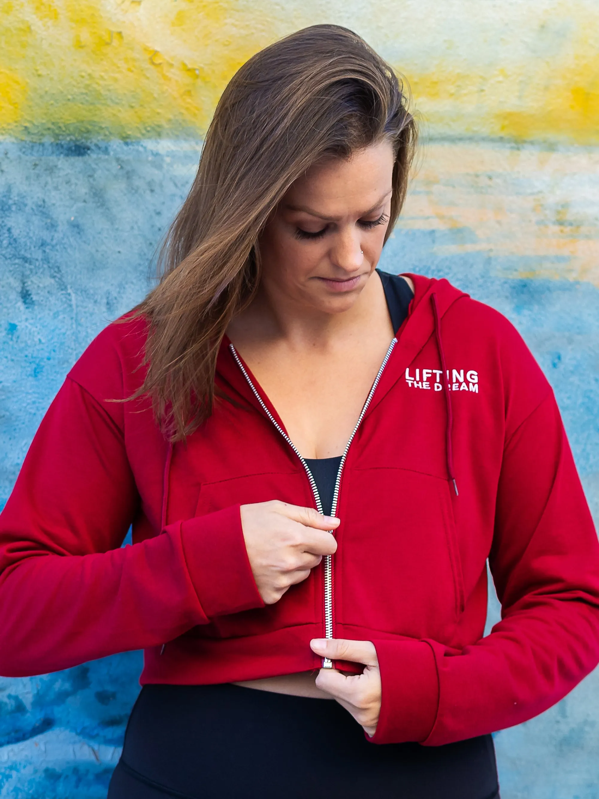 Crop Zip Hoodie