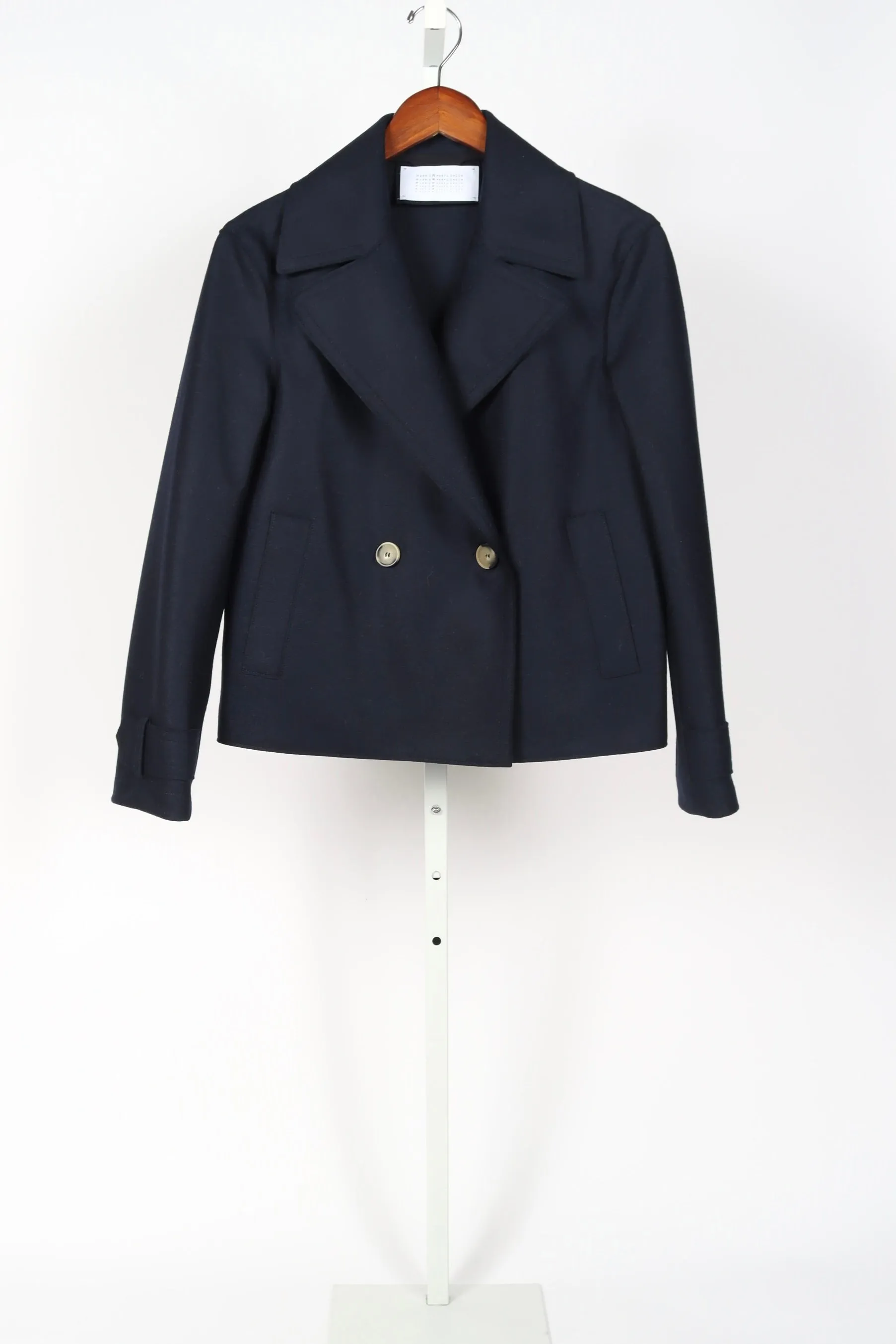 Cropped Peacoat - Navy Blue