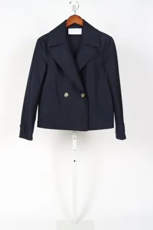 Cropped Peacoat - Navy Blue