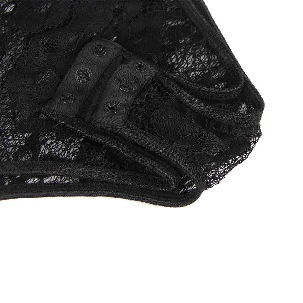 Crotch Open Lace High Quality Eyelash Lace Splice Sexy Egypt Bodysuit