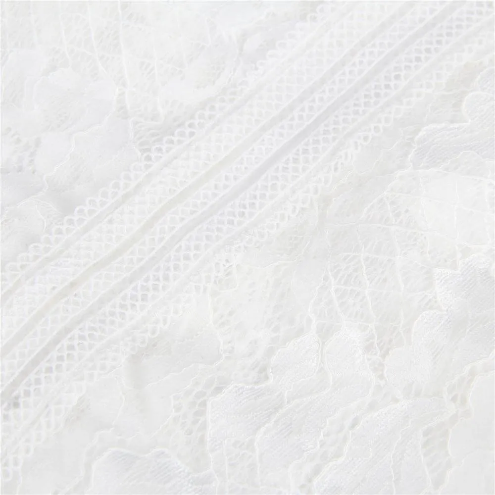 Crotch Open Lace High Quality Eyelash Lace Splice Sexy Egypt Bodysuit
