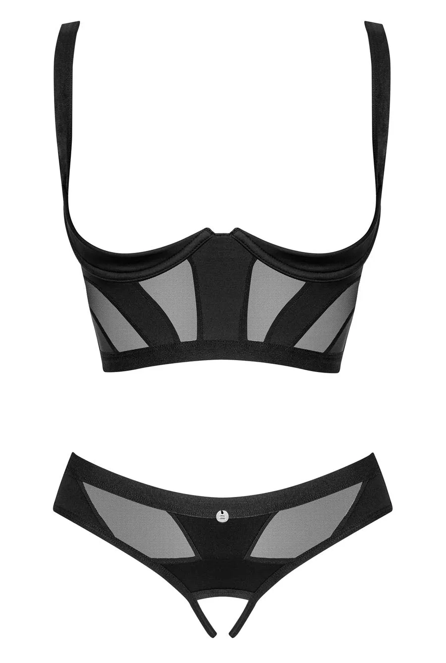 Cupless Corset Bra, Crotchless Lingerie Set
