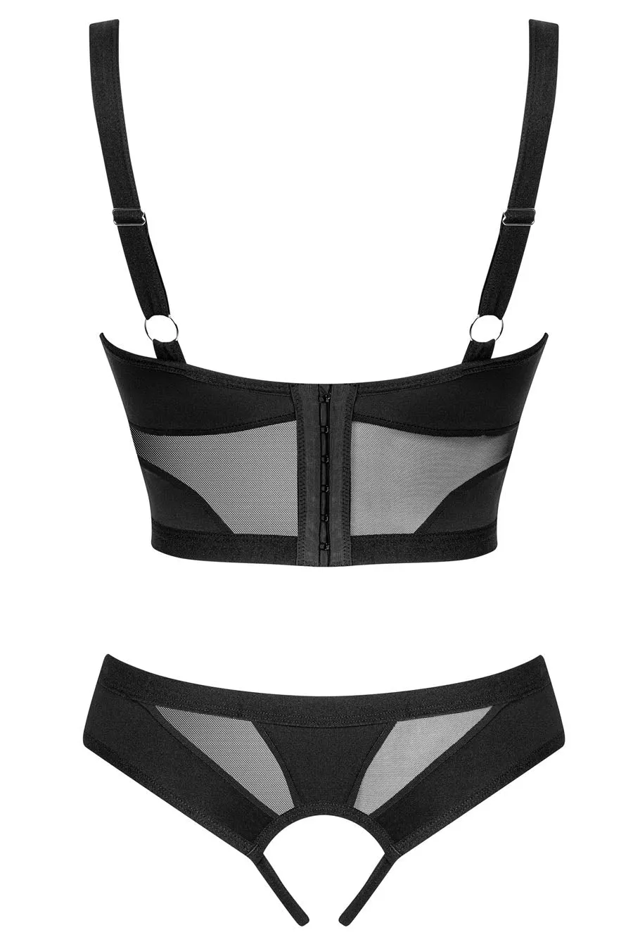Cupless Corset Bra, Crotchless Lingerie Set