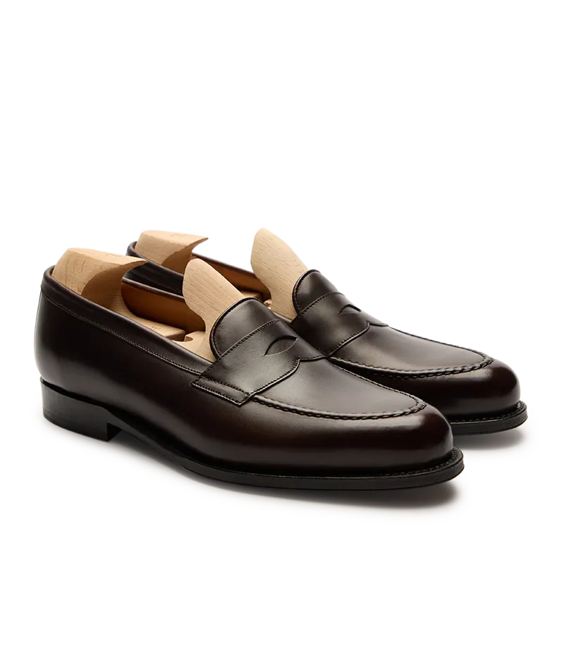 Dark Brown Leather Penny Loafers