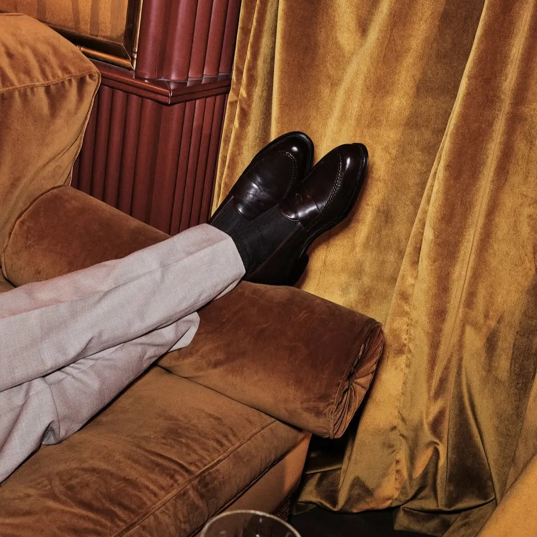 Dark Brown Leather Penny Loafers