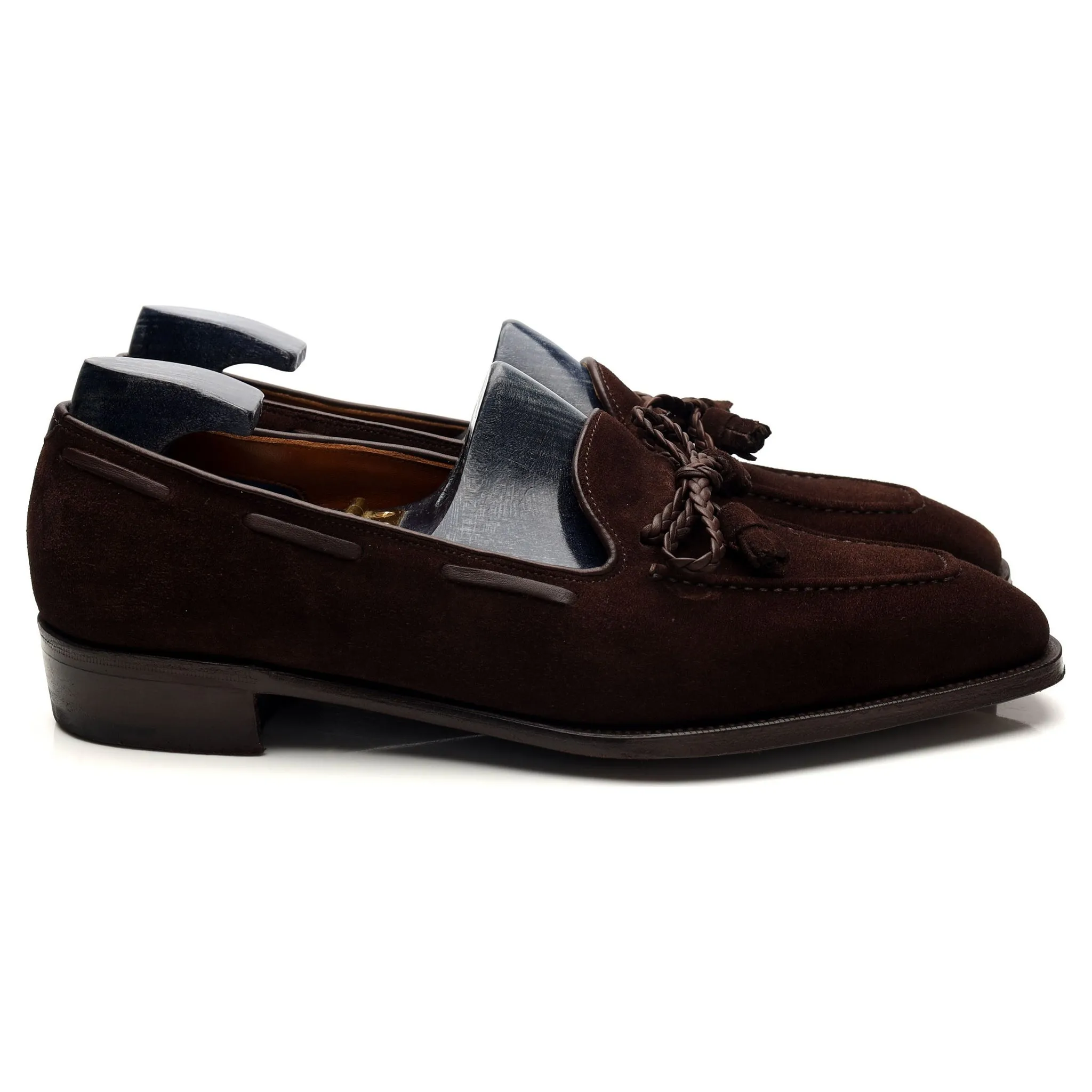 'De Rede' Dark Brown Suede String Loafers UK 7 E