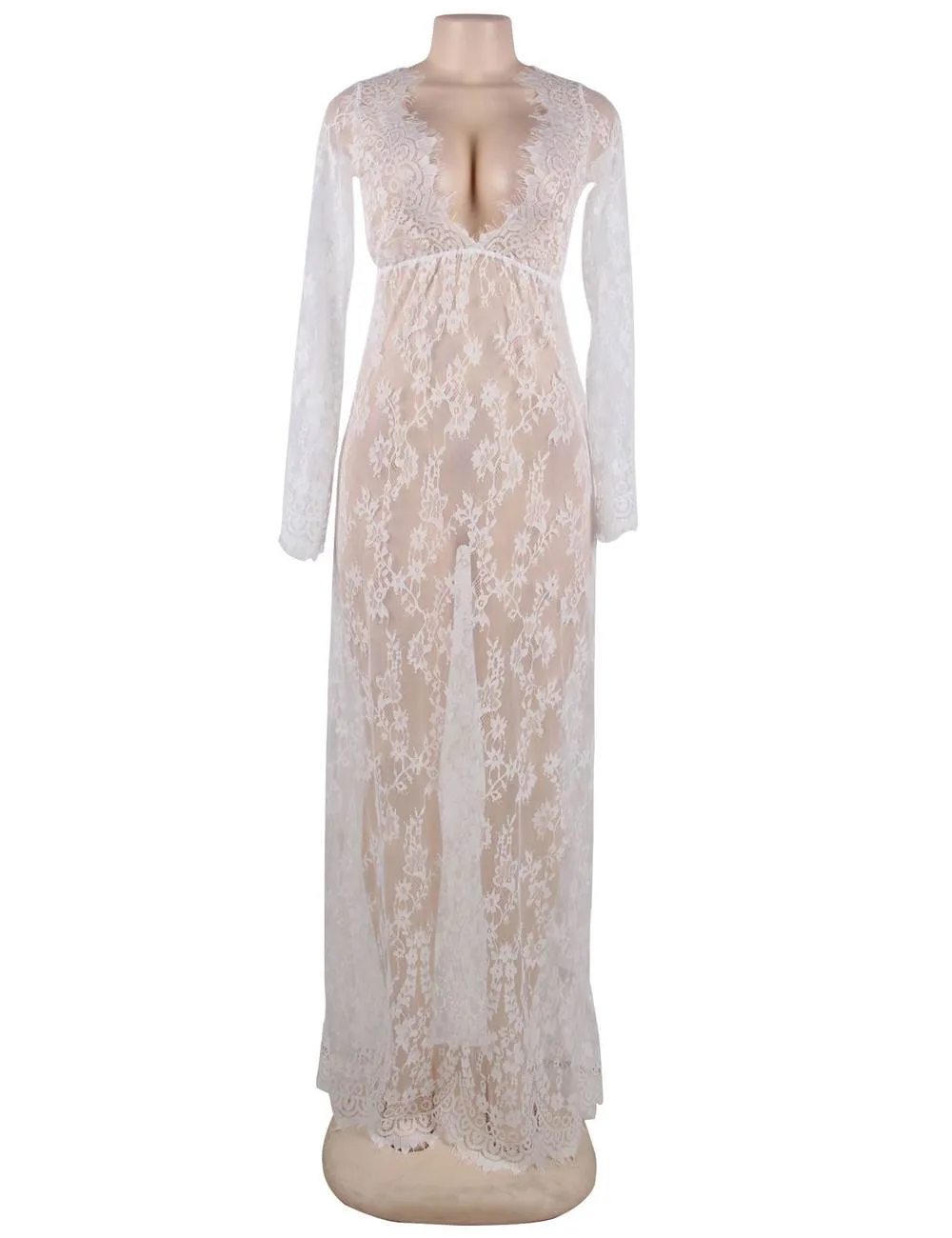 Delicate Lace Long Sleepwear Egypt Gown