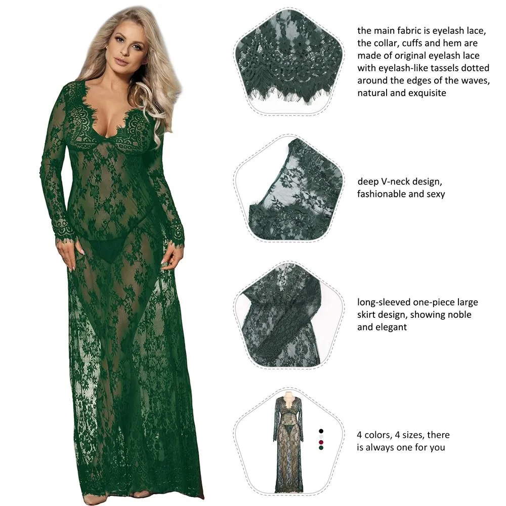Delicate Lace Long Sleepwear Egypt Gown