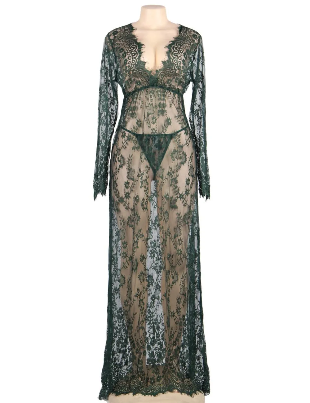 Delicate Lace Long Sleepwear Egypt Gown