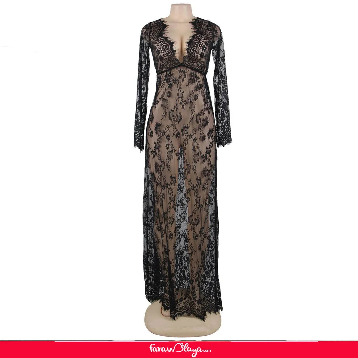 Delicate Lace Long Sleepwear Egypt Gown